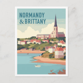 Normandy and Brittany vintage Travel ポストカード