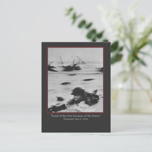 Normandy, June 6, 1944 - WW2 British Soldier ポストカード (スタンド正面)