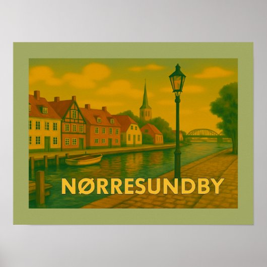 Nørresundby Denmark Bridge ポスター (正面)