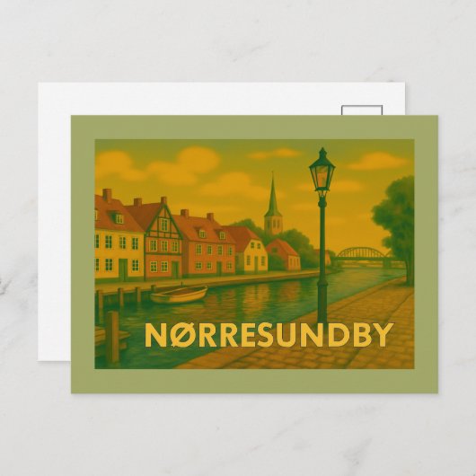 Nørresundby Denmark Bridge ポストカード (正面/裏面)