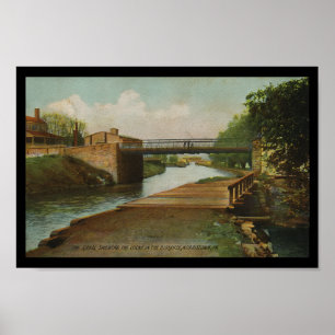 Norristown PA Canal Lock Pennsylvania ポスター