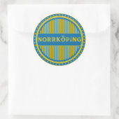 Norrköping City Pride Emblem – Swedish Identity ラウンドシール (バッグ)