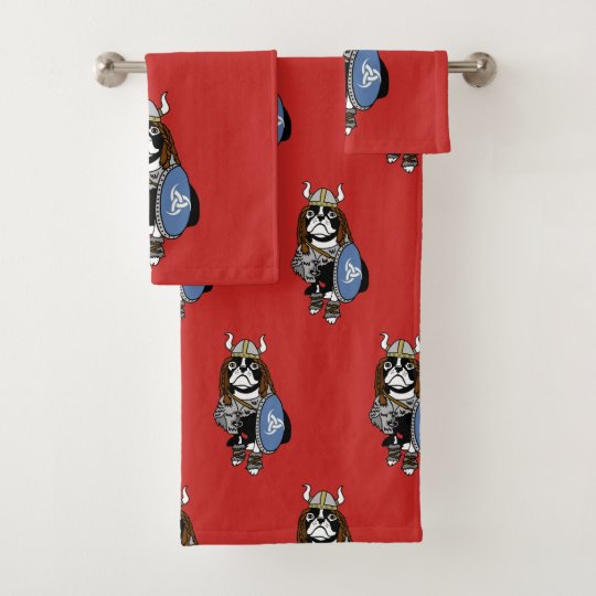 Norseの戦士のボストンテリア犬 バスタオルセット Zazzle Co Jp Norseの戦士のボストンテリア犬 バスタオルセット Zazzle Co Jp