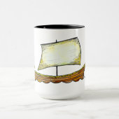 Norseの帆船のコーヒー・マグ マグカップ (中央)