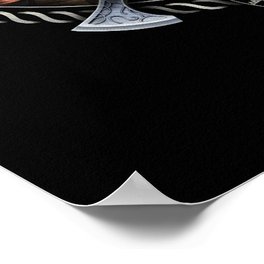 Norse Gods Odin Thor Arm Wrestling ポスター (角)