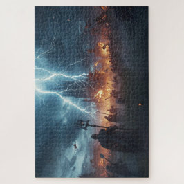 Norse Mythology Battle Scene Jigsaw Puzzle ジグソーパズル