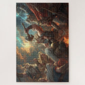 Norse Mythology Battle Scene Jigsaw Puzzle ジグソーパズル (縦)