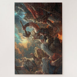 Norse Mythology Battle Scene Jigsaw Puzzle ジグソーパズル