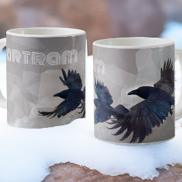 Norse Ravens Mythology Art - Huginn & Muninn - コーヒーマグカップ