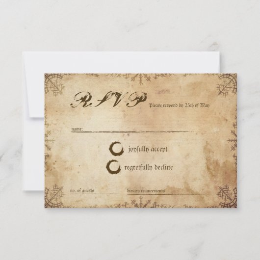 Norse Saga Viking RSVP Response Card (正面)