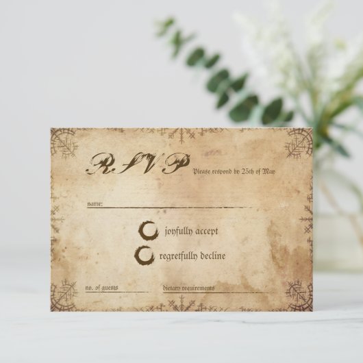 Norse Saga Viking RSVP Response Card (スタンド正面)