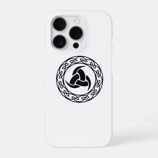 Norse Triple Horn of Odin Symbol Celtic Knot iPhoneケース (裏面)