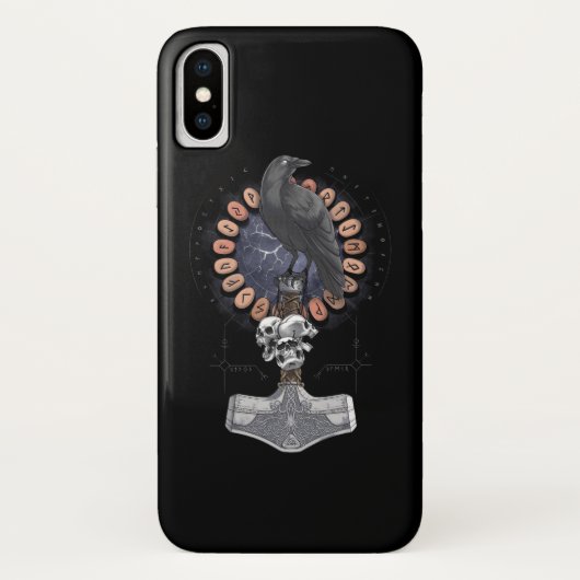 Norse Viking Raven Hammer Case-Mate iPhoneケース (裏面)