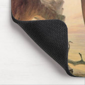 Norse Viking Ship Fantasy Art マウスパッド (コーナー)