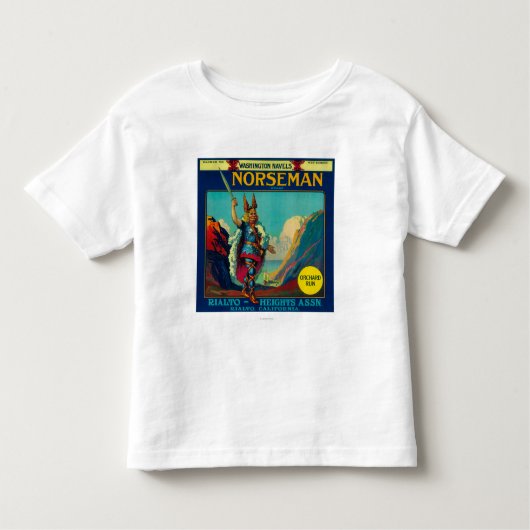 NorsemanオレンジLabelRialto、カリフォルニア トドラーTシャツ (正面)