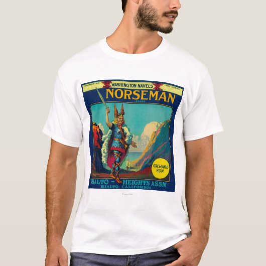 NorsemanオレンジLabelRialto、カリフォルニア Tシャツ (正面)