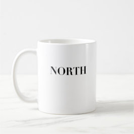 North | クラシック タイムレス ミニマル ブラック ロゴ コーヒーマグカップ