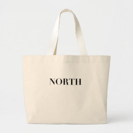 North | クラシック タイムレス ミニマル ブラック ロゴ ラージトートバッグ