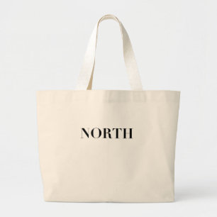 North クラシック タイムレス ミニマル ブラック ロゴ ラージトートバッグ