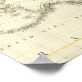 North America Atlas Map ポスター (角)