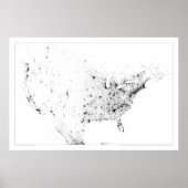 North America Census Dotmap ポスター (正面)