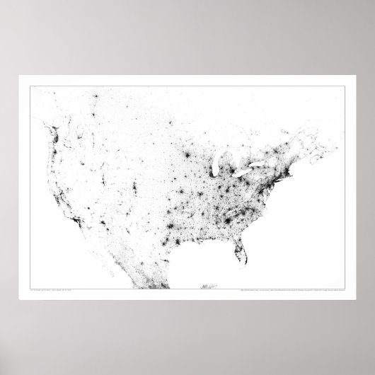 North America Census Dotmap ポスター (正面)