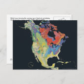 North_america_terrain_2003_map ポストカード (正面/裏面)