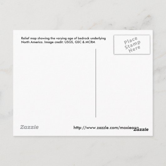 North_america_terrain_2003_map ポストカード (裏面)