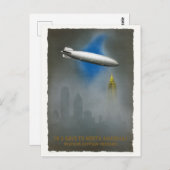 North America Zeppelin Vintage Poster 1937 ポストカード (正面/裏面)