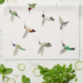 North American Hummingbirds キッチンタオル (折り畳み)