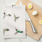 North American Hummingbirds キッチンタオル (四つ折り)