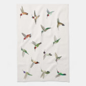 North American Hummingbirds キッチンタオル (縦)