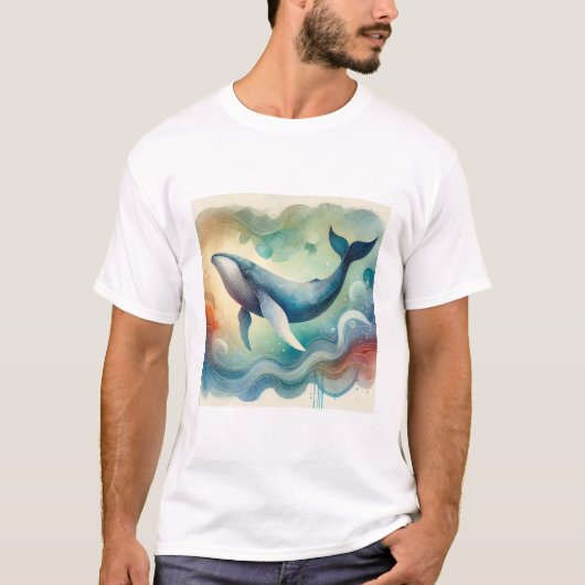 North Atlantic Right Whale 071024AREF144 - Waterco Tシャツ (正面)