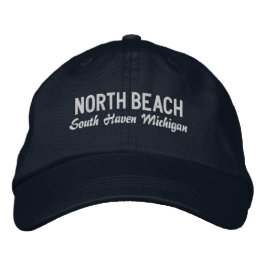 North Beach Michigan Embroidered Baseball Hat 刺繍入りキャップ
