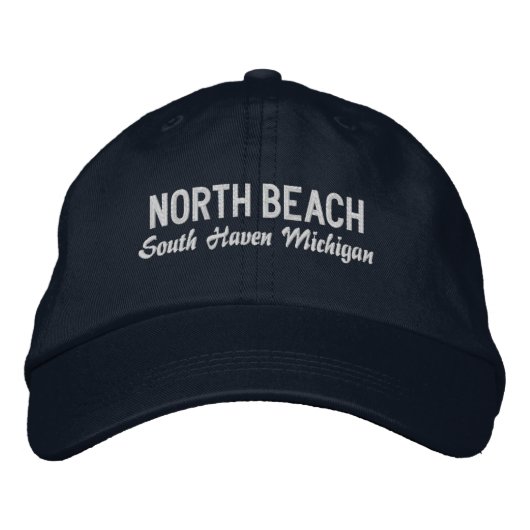 North Beach Michigan Embroidered Baseball Hat 刺繍入りキャップ (正面)