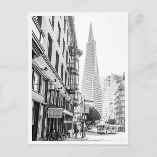North Beach San Francisco Transamerica & Muni ポストカード (正面)