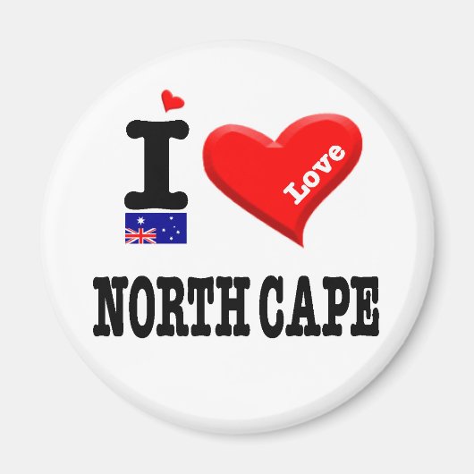 NORTH CAPE - I Love マグネット (正面)