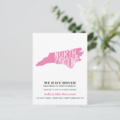 NORTH CAROLINA新しいアドレスを移動しました新しいホーム ポストカード (スタンド正面)