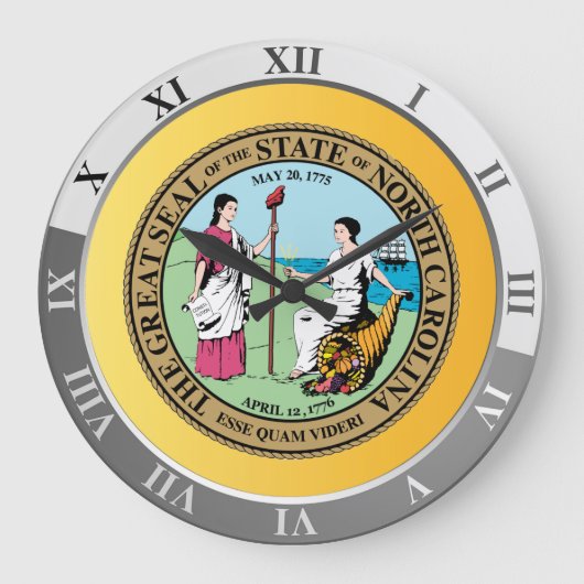 North Carolina ラージ壁時計 (正面)