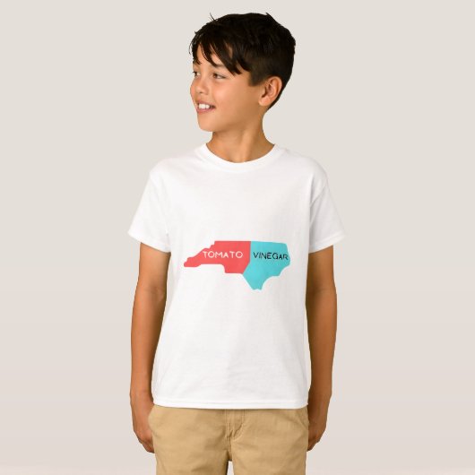 North Carolina BBQ barbeque map Tシャツ (正面フル)