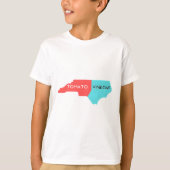 North Carolina BBQ barbeque map Tシャツ (正面)
