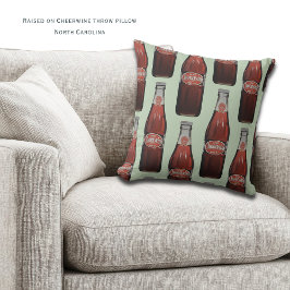 North Carolina Cheerwine Retro Soda Throw Pillow クッション