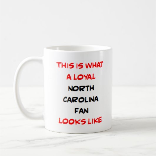 north carolina fan, loyal コーヒーマグカップ (左)
