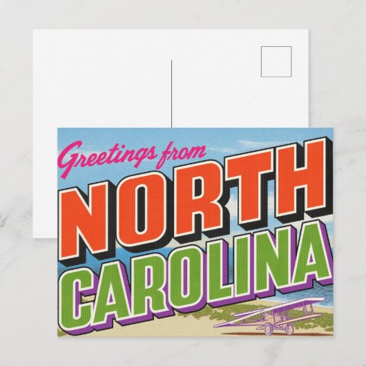 North Carolina First Flight Beach ポストカード (正面/裏面)