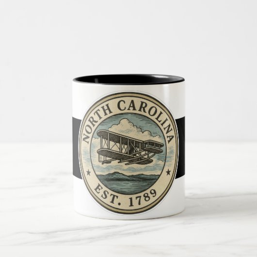 North Carolina Flying Decal Mug ツートーンマグカップ (中央)