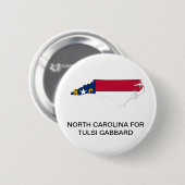 NORTH CAROLINA for TULSI GABBARD 2020ボタン 缶バッジ (正面&裏面)