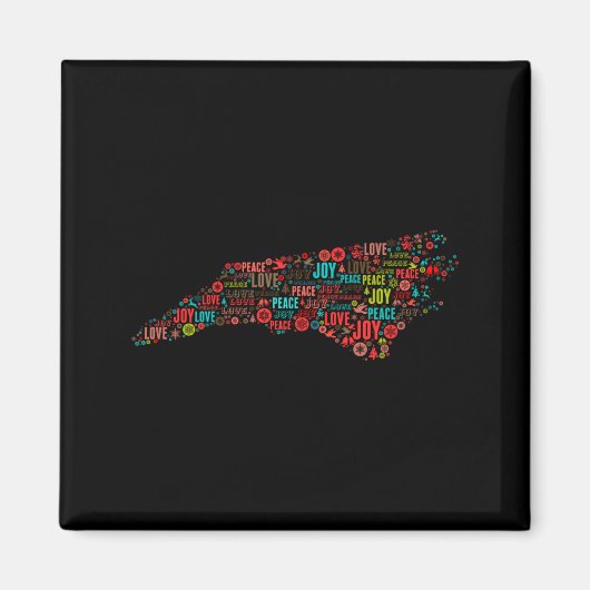 North Carolina Happy Holidays  マグネット (正面)