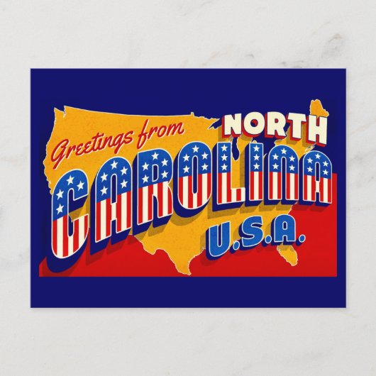 North Carolina Patriotic Greeting Postcard ポストカード (正面)