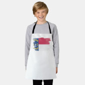 North Carolina state flag brush stroke, エプロン (着用した状態)