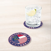 North Carolina sticker, phone case, tote bag ラウンドペーパーコースター (インサイチュ)
